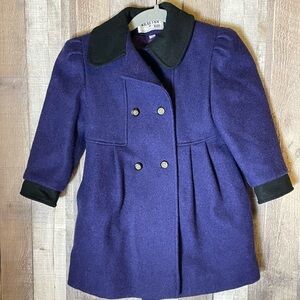 Vintage Braetan Kids Purple Wool Coat